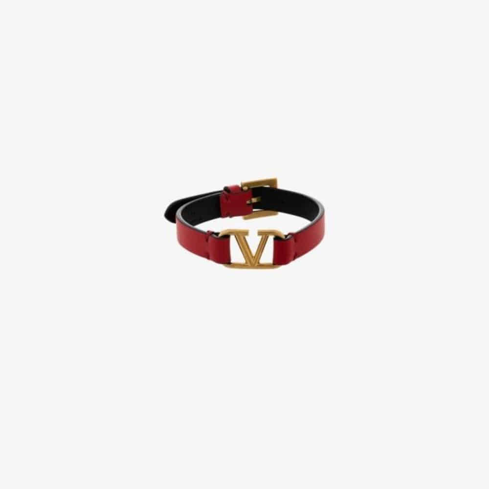 베르사체 여성 팔찌 red VLogo Signature leather bracelet 14069685_WJ0C44ZXL
