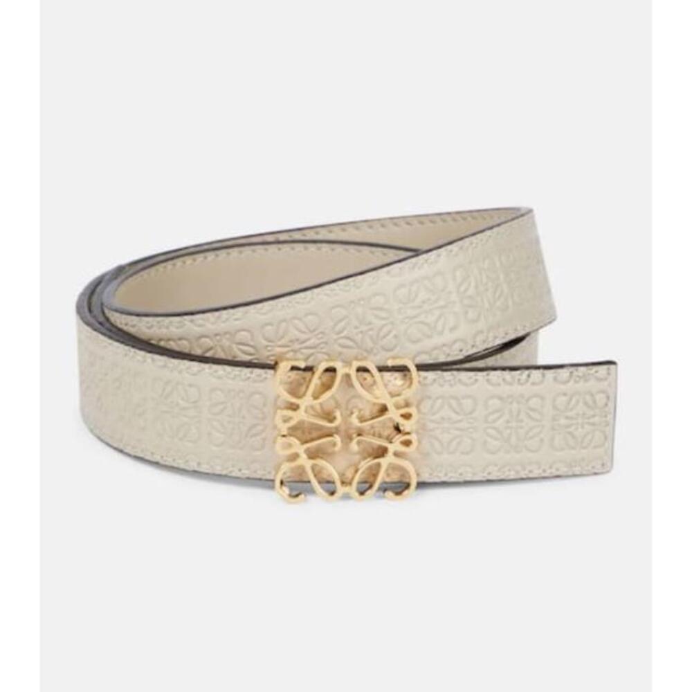 로에베 여성 벨트 Repeat Anagram embossed leather belt P00635166