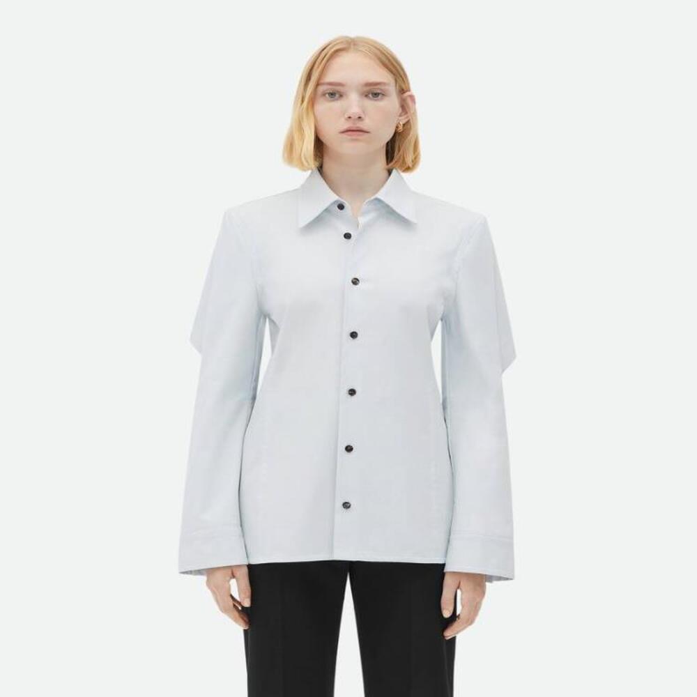 보테가베네타 여성 블라우스 셔츠 Cotton Shirt With Storm Flap 769125V2BL01582