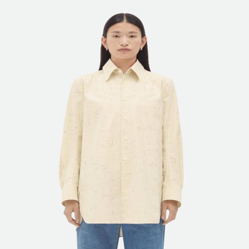 보테가베네타 여성 블라우스 셔츠 Textured Criss Cross Cotton Shirt 708853V3PM04097