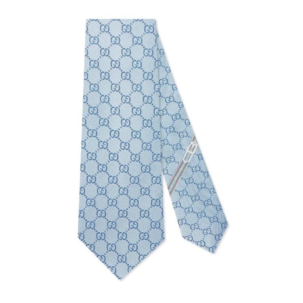 구찌 남성 스카프 숄 456520 4B002 4968 GG pattern silk tie