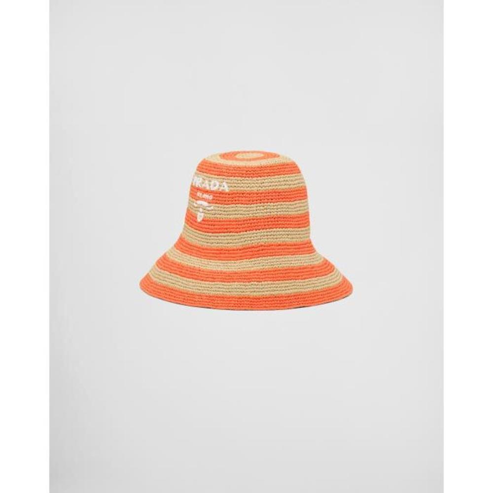 프라다 여성 모자 1HC264_2D1N_F0P6K Crochet bucket hat