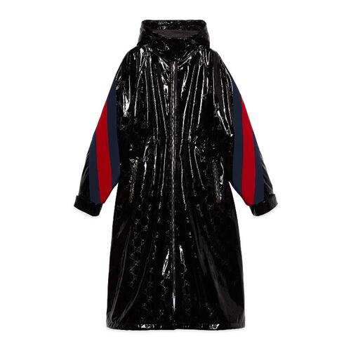 구찌 여성 아우터 771717 ZAPKY 1043 GG lacquer fabric coat with Web