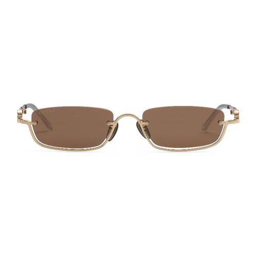 구찌 여성 선글라스 733393 I3330 8023 Rectangular frame sunglasses