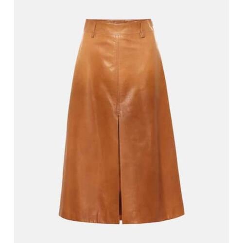 프라다 여성 스커트 Leather midi skirt P00495869
