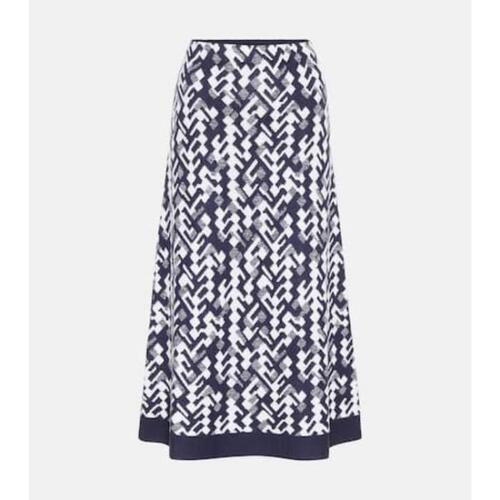 프라다 여성 스커트 Wool blend jacquard midi skirt P00461462