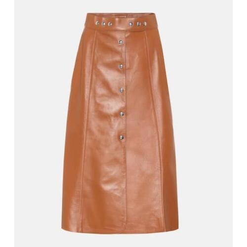 프라다 여성 스커트 Leather midi skirt P00441188