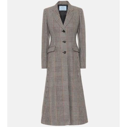 프라다 여성 코트 Checked stretch wool coat P00495867