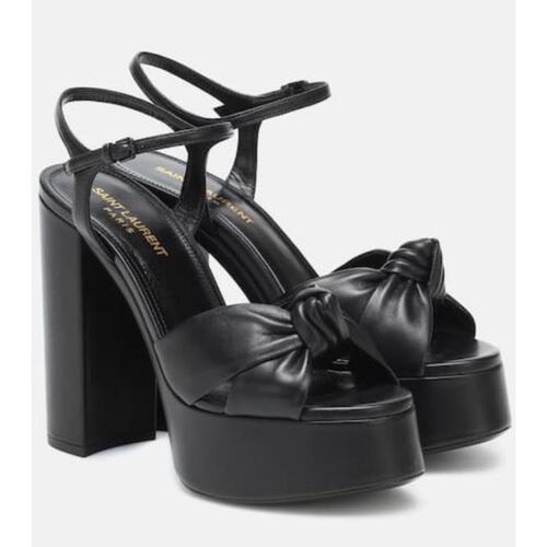 생로랑 여성 샌들 슬리퍼 Bianca 125 leather platform sandals P00480216
