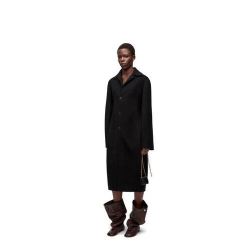 로에베 여성 코트 Balloon coat in wool Black S540Y01X86-1100