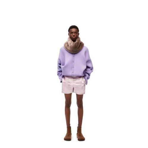 로에베 남성 가디건 Draped cardigan in wool Light Lilac H526Y16K46-3885