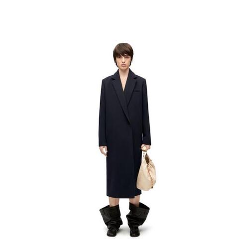 로에베 여성 코트 Tailored coat in wool Midnight Blue S540Y01X78-5440