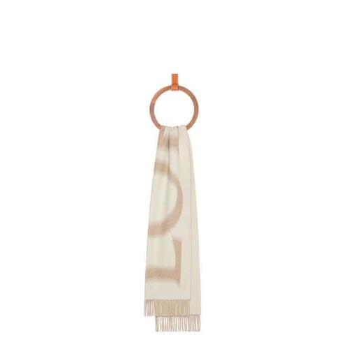 로에베 여성 스카프 숄 LOEWE scarf in wool&amp;cashmere White/Beige F540257X18-2112