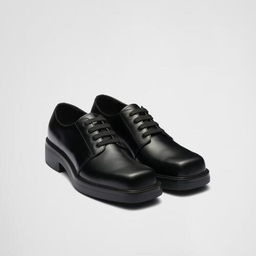 프라다 남성 구두 로퍼 2EG412_B4L_F0002_F_G000 Brushed leather Derby shoes