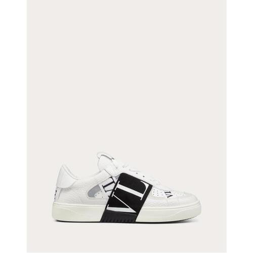 발렌티노 여성 스니커즈 운동화 Vl7n Sneaker In Banded Calfskin Leather for Woman in White/ Black | Valentino GB WS0V66WRQ_24P