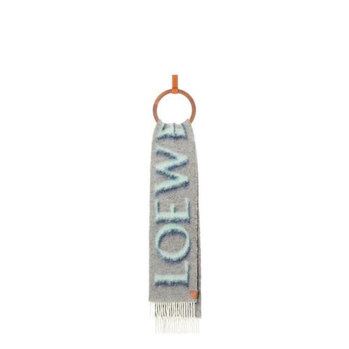 로에베 남성 스카프 숄 LOEWE scarf in wool&amp;mohair Grey/Blue F811257X03-1134