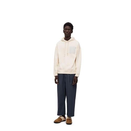 로에베 남성 후드티 후드집업 Relaxed fit hoodie in cotton White Ash H526Y25X23-2021