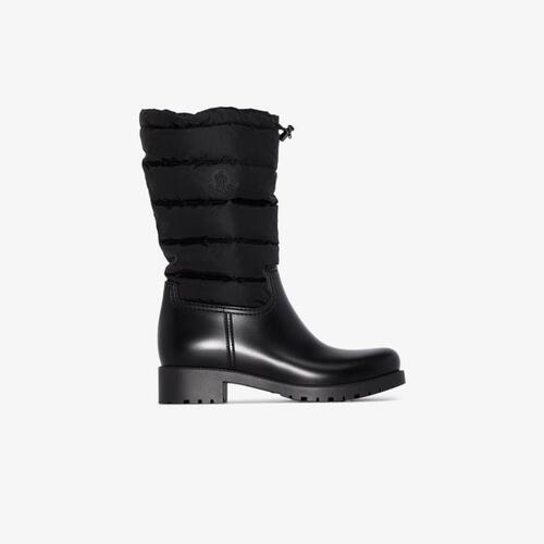 몽클레르 여성 부츠 Black Ginette padded leather boots 15400559_F209B4G5010001AM9