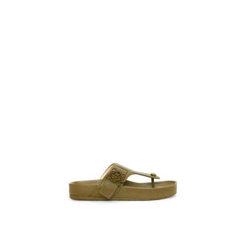 로에베 남성 샌들 슬리퍼 Anagram ease sandal in kidskin Olive M616465X14-8795