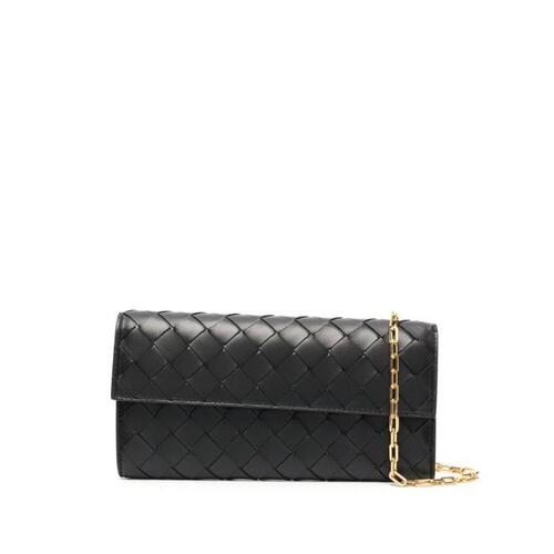 보테가베네타 여성 클러치 미니백 black Intrecciato leather clutch bag 19159830_730568VCPP3
