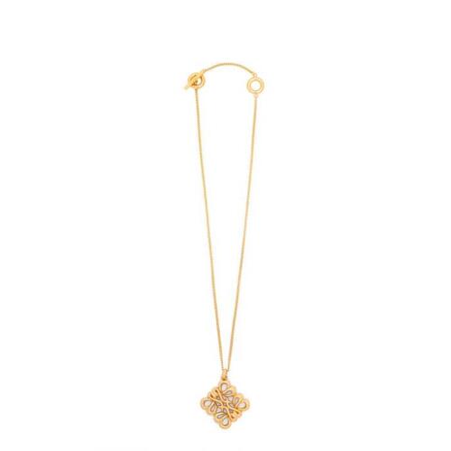 로에베 여성 목걸이 Small pendant necklace in sterling silver Gold J821241X18-8130