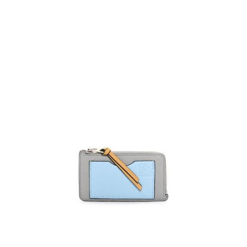 로에베 여성 카드지갑 Coin cardholder in soft grained calfskin Pearl Grey/Dusty Blue C660Z40X04-6093