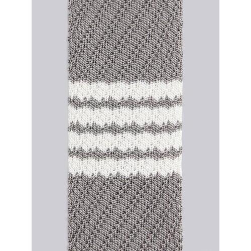 톰브라운 남성 타이 보타이 Light Grey Silk Knit 4 Bar Tie MNL035K-Y4003-055