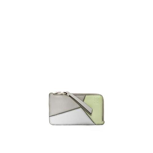로에베 여성 카드지갑 Puzzle coin cardholder in classic calfskin Ash Grey/Light Celadon C510R50X04-7999