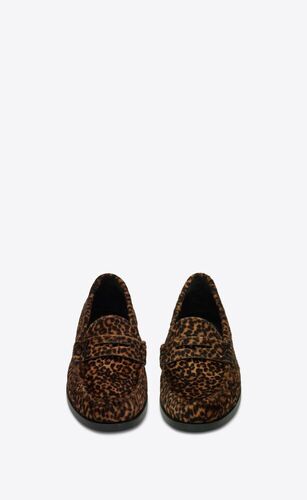생로랑 여성 로퍼 레이스업 6506152PM002094 le loafer penny slippers in pony effect leather