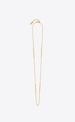 생로랑 여성 목걸이 724841Y15008030 ball and wheat chain necklace in metal