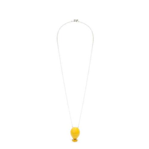 로에베 여성 목걸이 Balloon pendant in sterling silver&amp;enamel Yellow J710241X02-8100