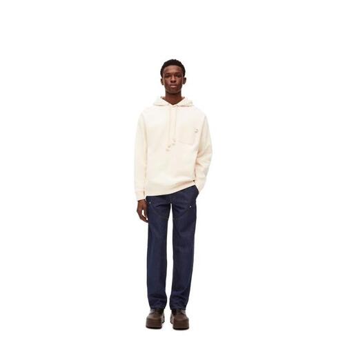 로에베 남성 후드티 후드집업 Relaxed fit hoodie in cotton White Ash H526Y25X31-2021