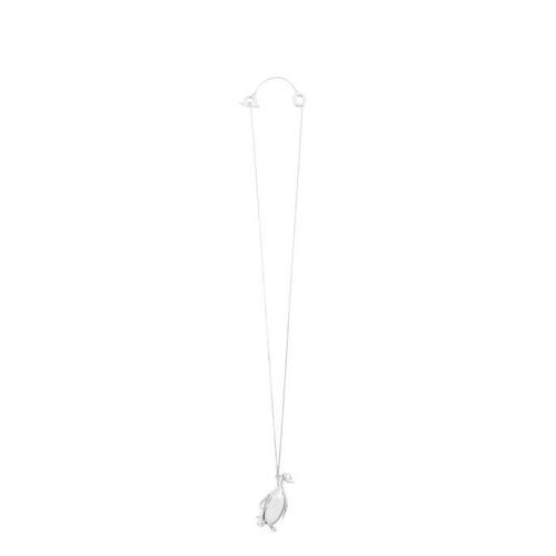 로에베 여성 목걸이 Penguin locket necklace in sterling silver Silver J000241X46-1160