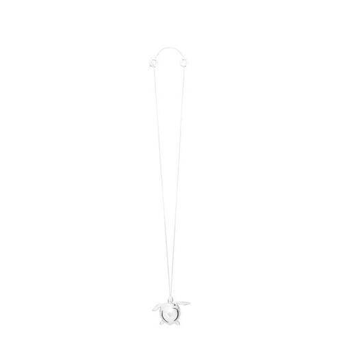 로에베 여성 목걸이 Turtle locket necklace in sterling silver Silver J000241X48-1160