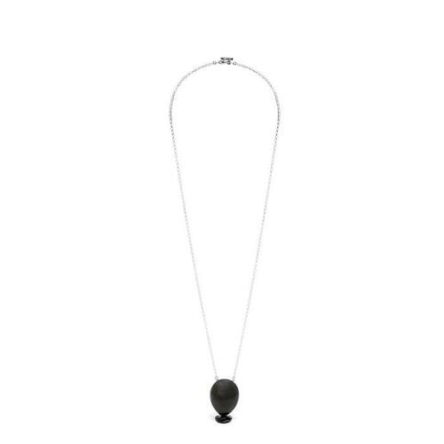 로에베 여성 목걸이 Balloon pendant in sterling silver&amp;enamel Black J710241X02-1100