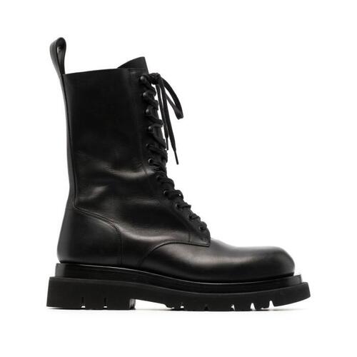 보테가베네타 남성 부츠 Black Lug Lace up Leather Boots 18611648_715516VBS501000