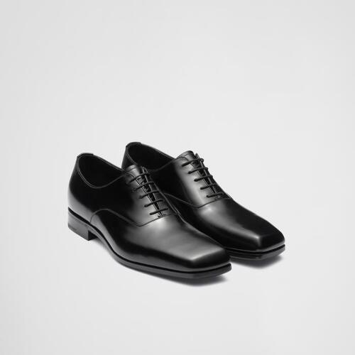 프라다 남성 구두 로퍼 2EA165_055_F0002_F_X000 Brushed leather Oxford shoes