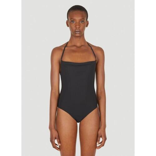 생로랑 여성 비치웨어 Cowl Neck Swimsuit in Black sla0247044blk