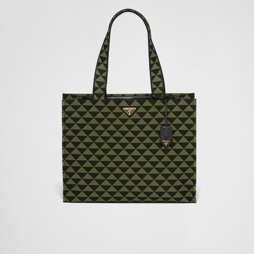 프라다 남성 토트백 탑핸들백 2VG106_2FKL_F0G5R_V_OOO Prada Symbole bag in embroidered fabric