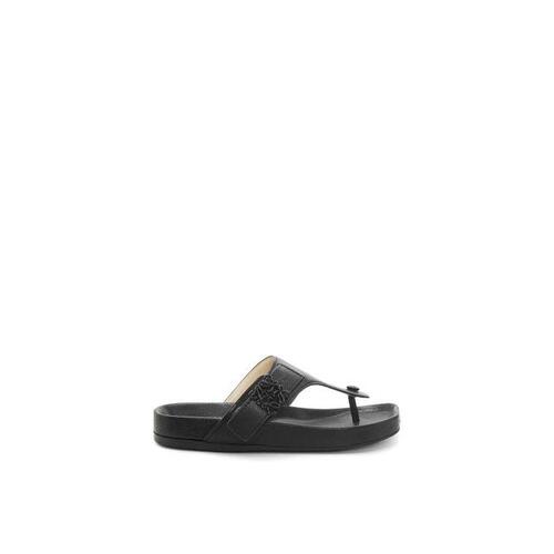 로에베 남성 샌들 슬리퍼 Anagram ease sandal in kidskin Black M616465X14-1100
