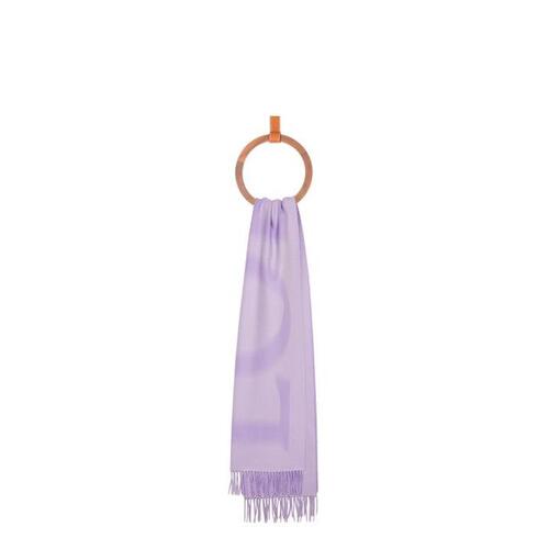 로에베 여성 스카프 숄 LOEWE scarf in wool&amp;cashmere Purple/Lilac F540257X18-6177