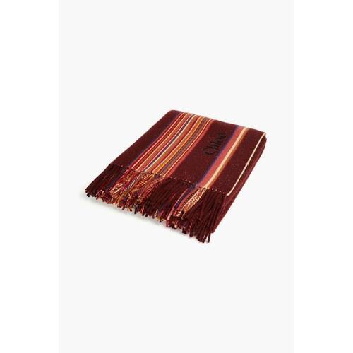 끌로에 여성 기타액세서리 Fringed striped Donegal cashmere&amp;silk blend wrap 13452677152787507