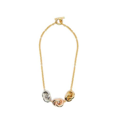 로에베 여성 목걸이 Donut trio link necklace in sterling silver Silver/Gold/Rose Gold J564241X01-1638