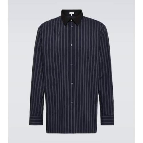 로에베 남성 셔츠 Striped cotton poplin shirt P00883922