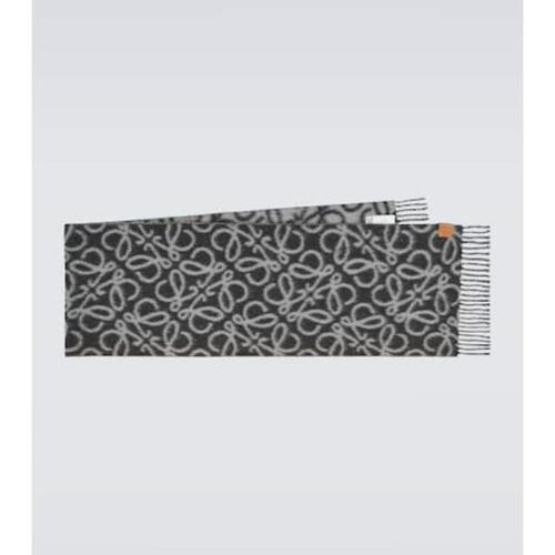 로에베 남성 스카프 숄 Anagram aplaca&amp;wool blend scarf P00875859
