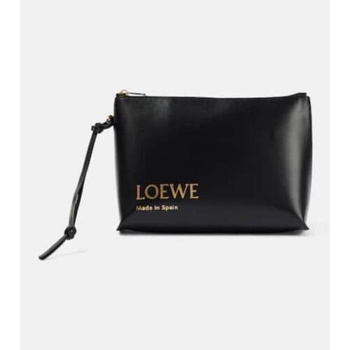 로에베 여성 파우치 Logo embossed leather pouch P00880519