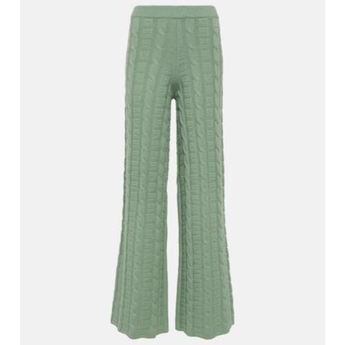 아크네스튜디오 여성 바지 데님 Kong cable knit wool blend straight pants P00896859