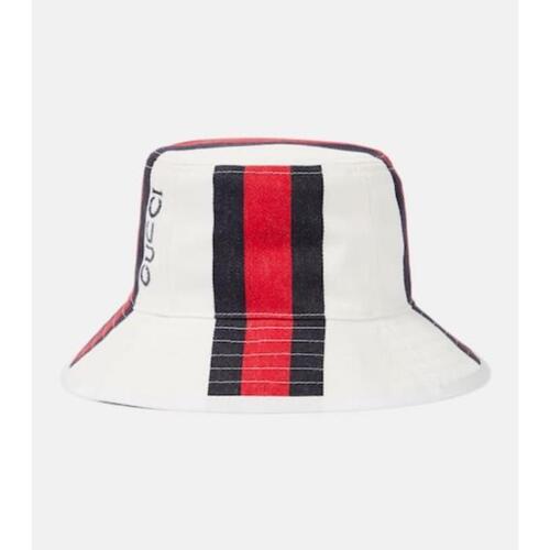 구찌 여성 모자 Logo cotton canvas bucket hat P00938400