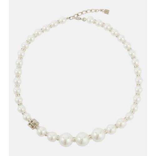 지방시 여성 목걸이 Swarovski embellished faux pearl necklace P00927613