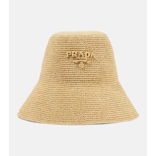 프라다 여성 모자 Logo crochet hat P00881914